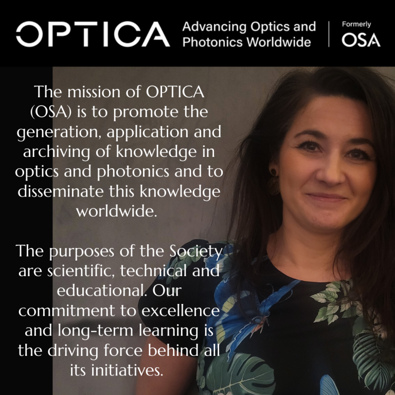 Joanna Ortyl, Prof. PhD., Dsc., is a member of OPTICA!